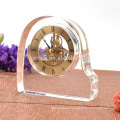 promotional crystal shell clock trophy crystal gift